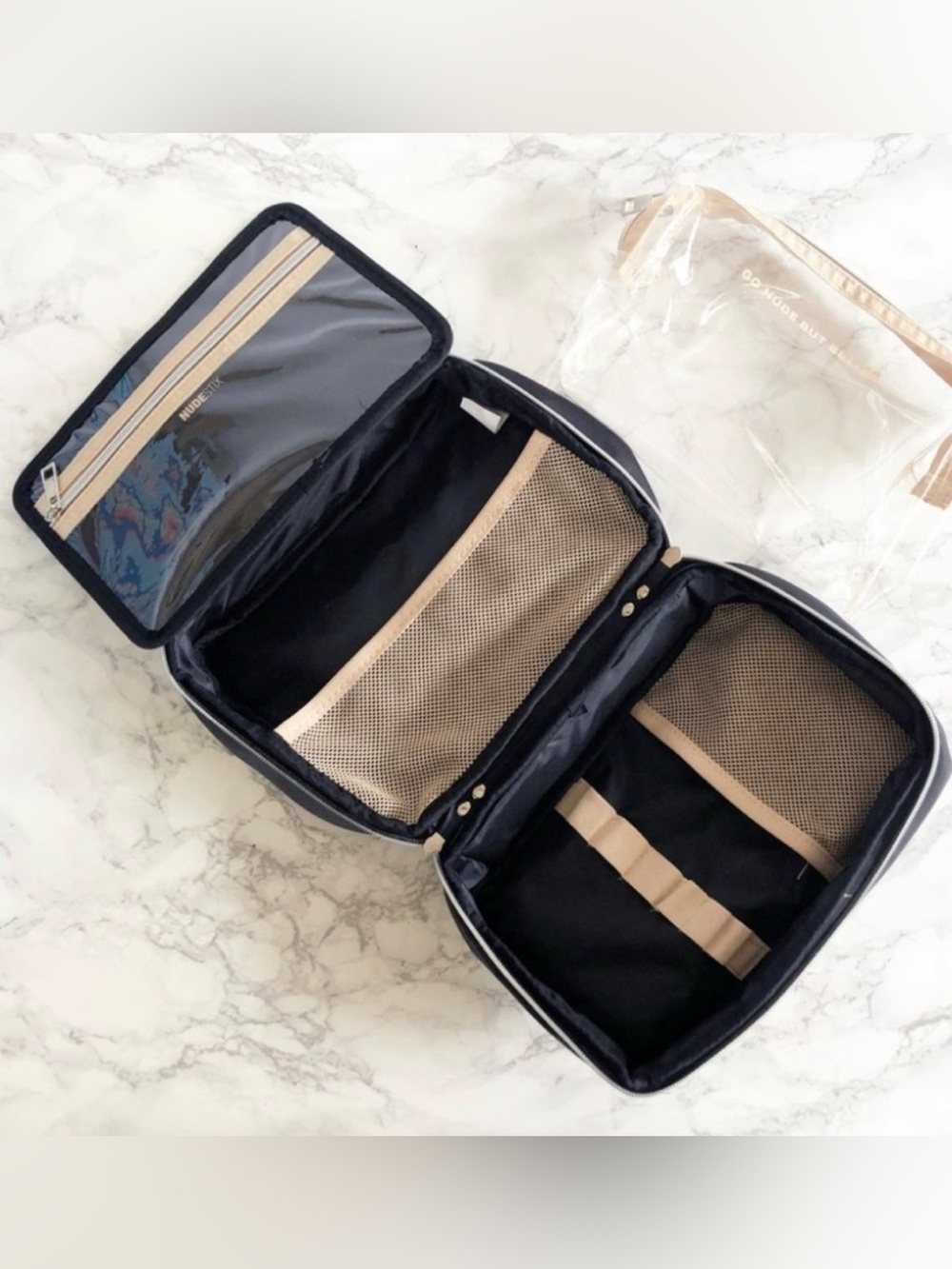 NUDESTIX Black Travel Toiletry Bag